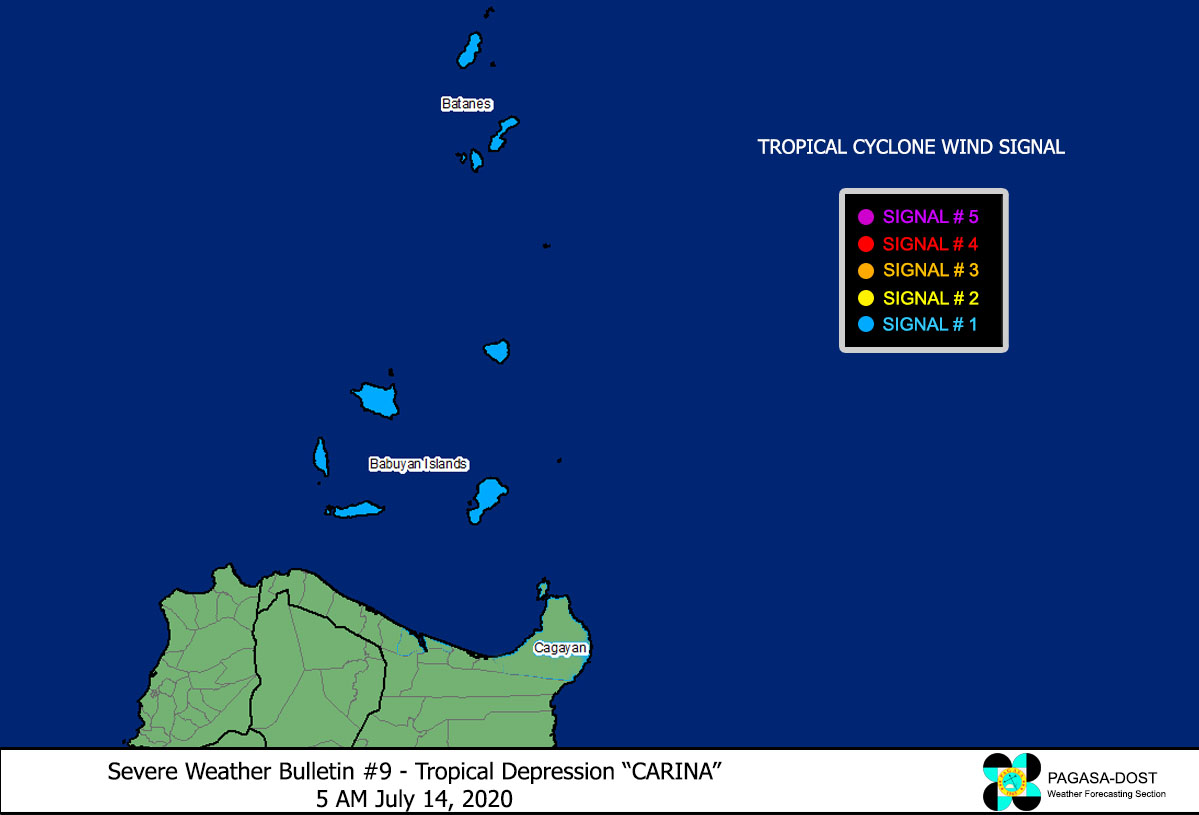 Tropical Depression CARINA Advisory No. 02 (FINAL) – Typhoon2000 ...