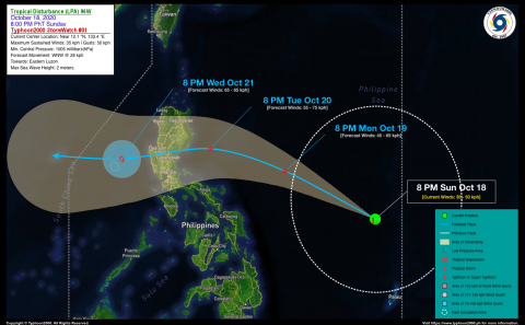 Tropical Disturbance (LPA) 96W StormWatch No. 01