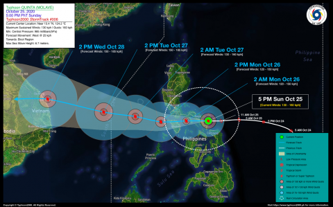 Typhoon QUINTA (MOLAVE) Advisory No. 06