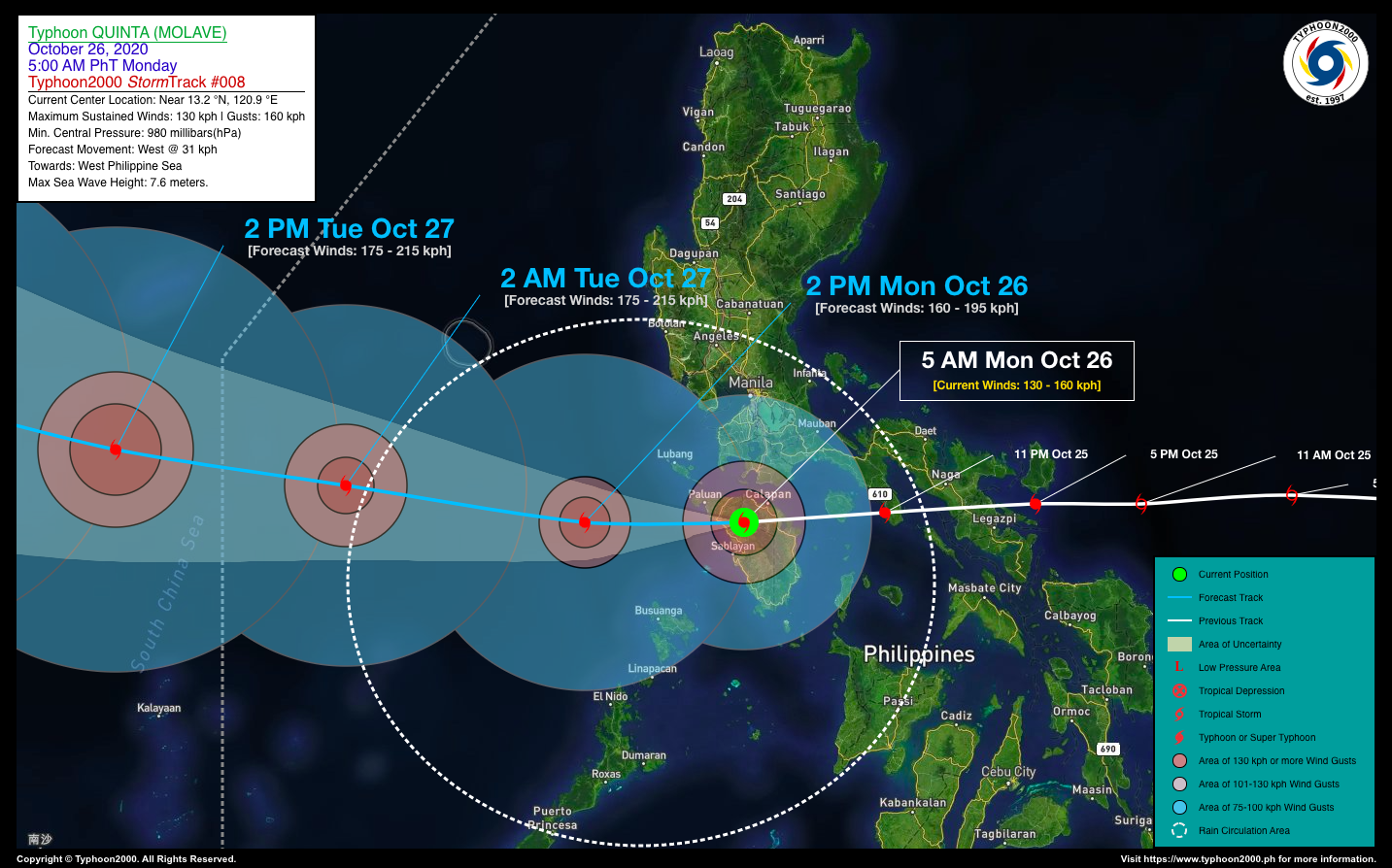 Typhoon QUINTA (MOLAVE) Advisory No. 08 – Typhoon2000 Philippine TC ...