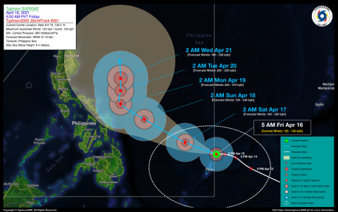 Typhoon SURIGAE Advisory No. 01