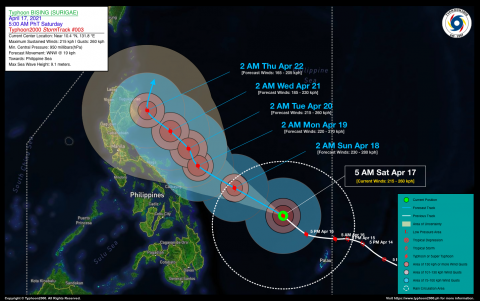 Typhoon BISING (SURIGAE) Advisory No. 03