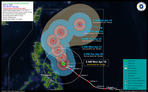 Typhoon BISING (SURIGAE) Advisory No. 07