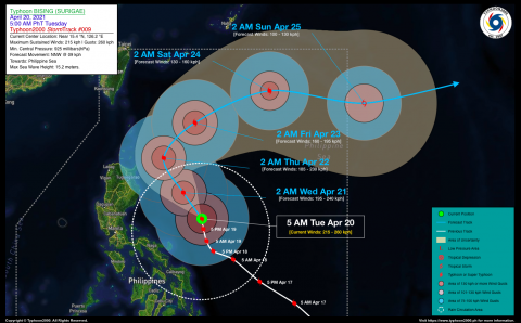 Typhoon BISING (SURIGAE) Advisory No. 09