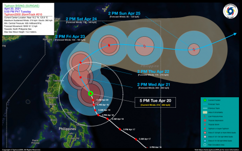 Typhoon BISING (SURIGAE) Advisory No. 10