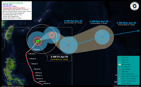 Typhoon BISING (SURIGAE) Advisory No. 15