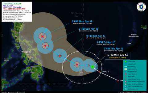 Tropical Storm SURIGAE StormWatch No. 02