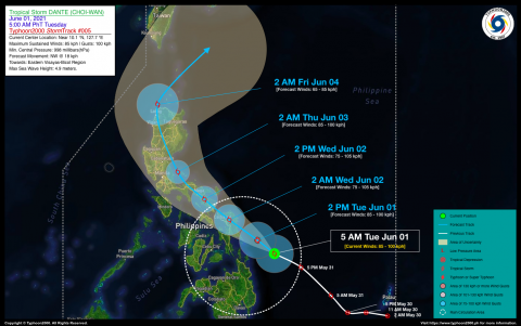 Tropical Storm DANTE (CHOI-WAN) Advisory No. 05