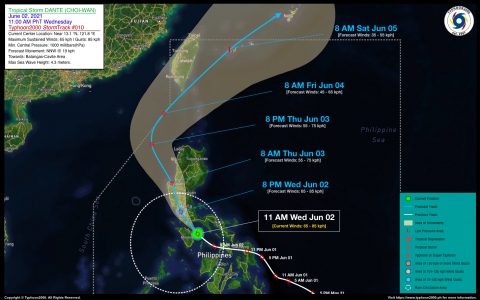 Tropical Storm DANTE (CHOI-WAN) Advisory No. 10