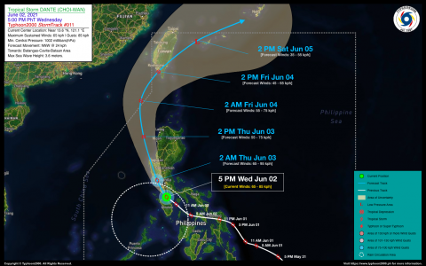 Tropical Storm DANTE (CHOI-WAN) Advisory No. 11