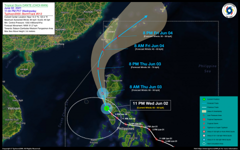 Tropical Storm DANTE (CHOI-WAN) Advisory No. 12