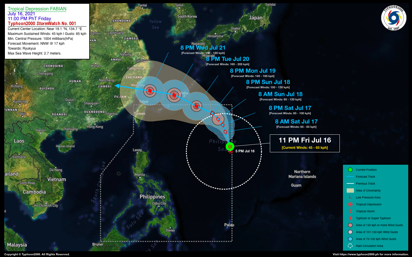 Tropical Depression FABIAN StormWatch No. 01 – Typhoon2000 Philippine ...