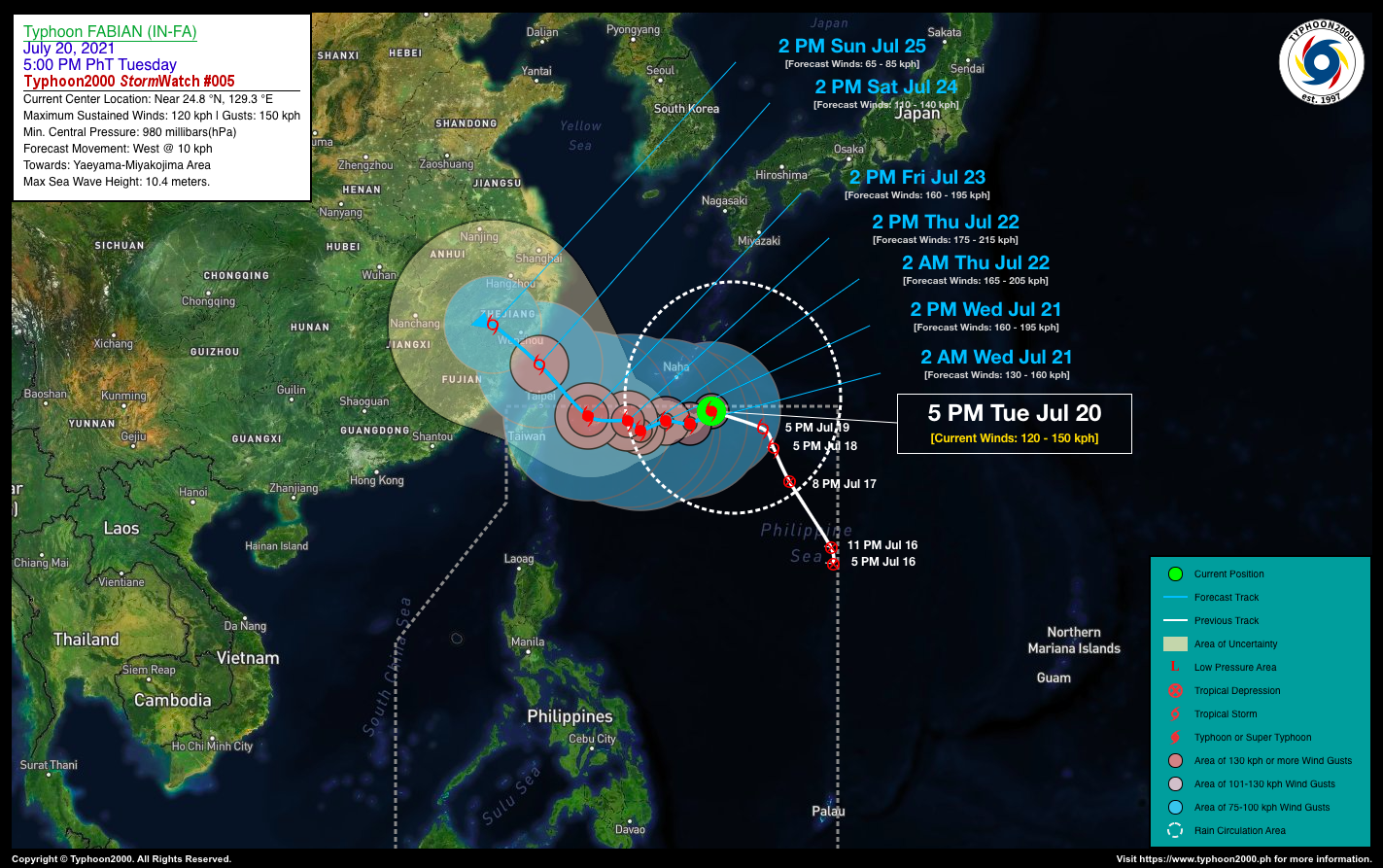 Typhoon FABIAN (IN-FA) StormWatch No. 05 – Typhoon2000 Philippine TC ...