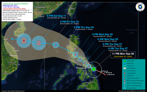 Severe Tropical Storm JOLINA (CONSON) Advisory No. 03