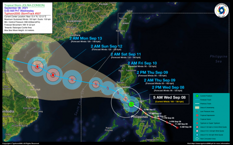 Severe Tropical Storm JOLINA (CONSON) Advisory No. 07