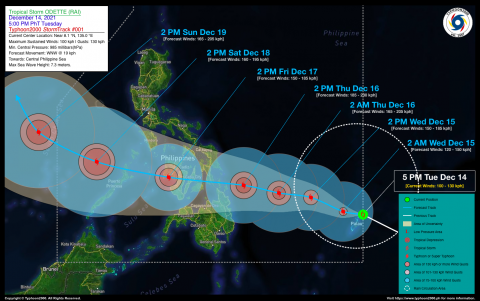 Severe Tropical Storm ODETTE (RAI) Advisory No. 01