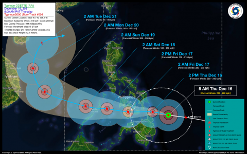 Typhoon ODETTE (RAI) Advisory No. 04