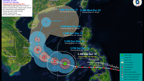 Typhoon ODETTE (RAI) Advisory No. 11