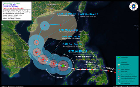 Typhoon ODETTE (RAI) Advisory No. 11