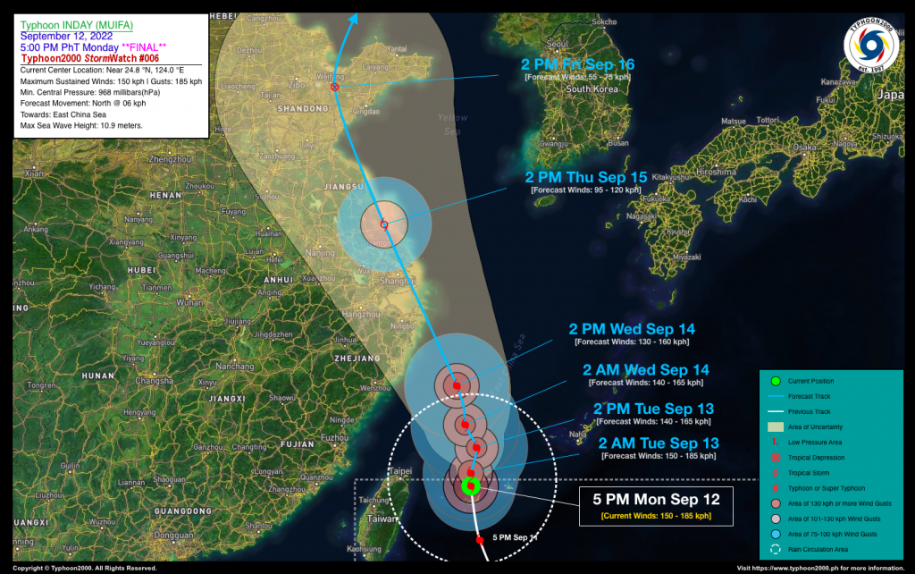 Typhoon INDAY (MUIFA) Final StormWatch – Typhoon2000 Philippine TC ...