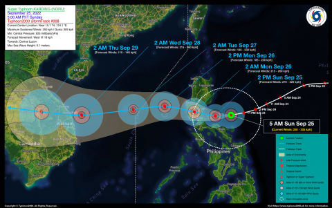 Super Typhoon KARDING (NORU) Advisory No. 08