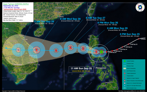 Super Typhoon KARDING (NORU) Advisory No. 09