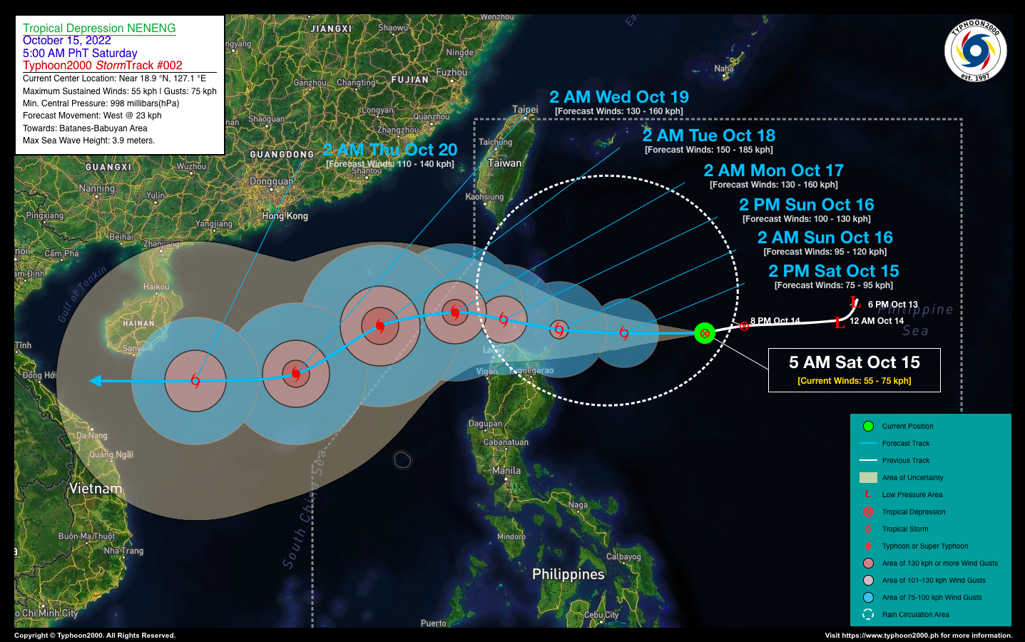 Tropical Depression NENENG Advisory No. 02 – Typhoon2000 Philippine TC ...