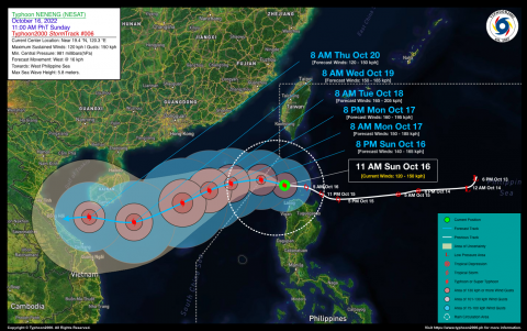 Typhoon NENENG (NESAT) Advisory No. 06