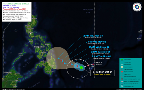 Tropical Storm QUEENIE (BANYAN) Advisory No. 02