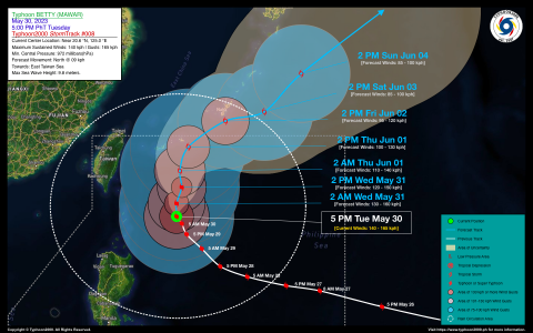 Typhoon BETTY (MAWAR) Advisory No. 08