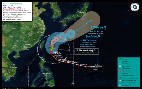 Typhoon BETTY (MAWAR) Advisory No. 10