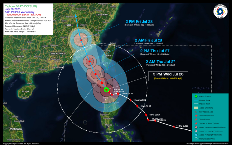 Typhoon EGAY (DOKSURI) Advisory No. 09