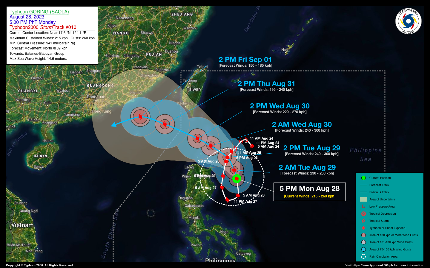 Typhoon GORING (SAOLA) Advisory No. 10 – Typhoon2000 Philippine TC ...