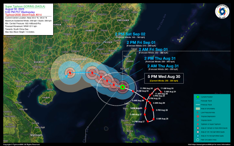 Super Typhoon GORING (SAOLA) Advisory No. 14