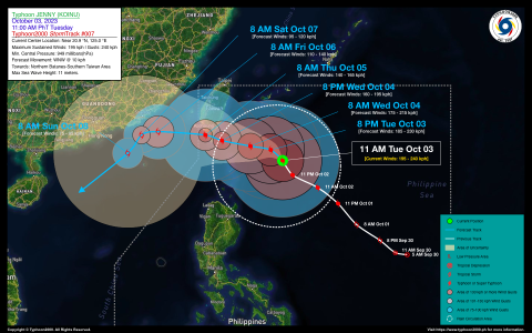 Typhoon JENNY (KOINU) Advisory No. 07