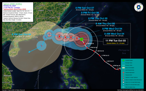 Typhoon JENNY (KOINU) Advisory No. 08