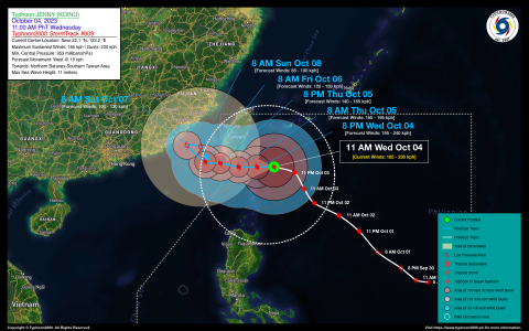 Typhoon JENNY (KOINU) Advisory No. 09