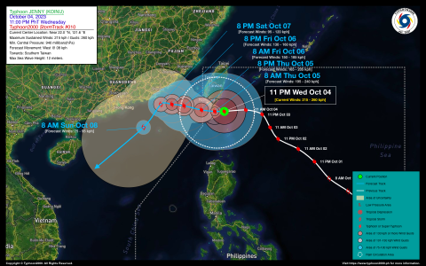 Typhoon JENNY (KOINU) Advisory No. 10