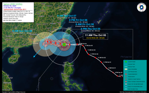 Typhoon JENNY (KOINU) Advisory No. 11