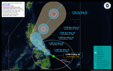 Tropical Depression AGHON (93W) Advisory No. 02