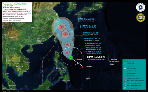 Tropical Storm CARINA (GAEMI) StormWatch No. 02