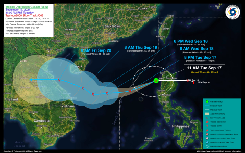 Tropical Depression GENER StormWatch No. 02