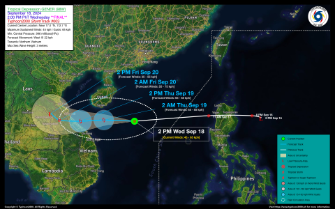 Tropical Depression GENER Final StormWatch