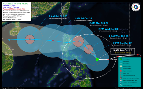 Tropical Storm KRISTINE (TRAMI) Advisory No. 03