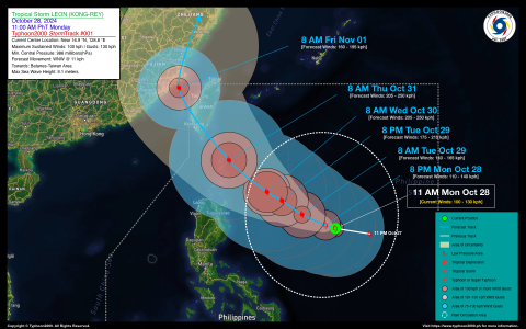 Severe Tropical Storm LEON (KONG-REY) Advisory No. 01