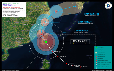 Typhoon LEON (KONG-REY) Advisory No. 05