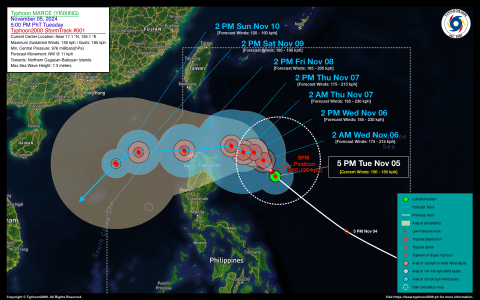 Typhoon MARCE (YINXING) Advisory No. 01