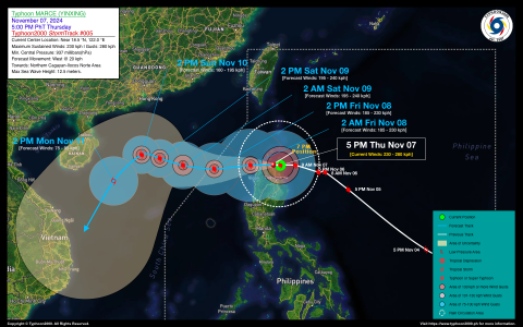 Typhoon MARCE (YINXING) Advisory No. 05