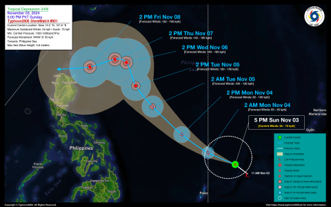 Tropical Depression 24W StormWatch No. 01