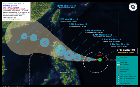 Tropical Storm NIKA (TORAJI) Advisory No. 01